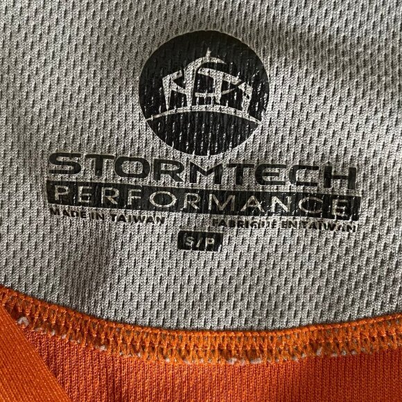 Stormtech Performance LS 1/4 Zip HiNk Lightweight Poly Top Burnt Orang Gry Sz S - Picture 7 of 12
